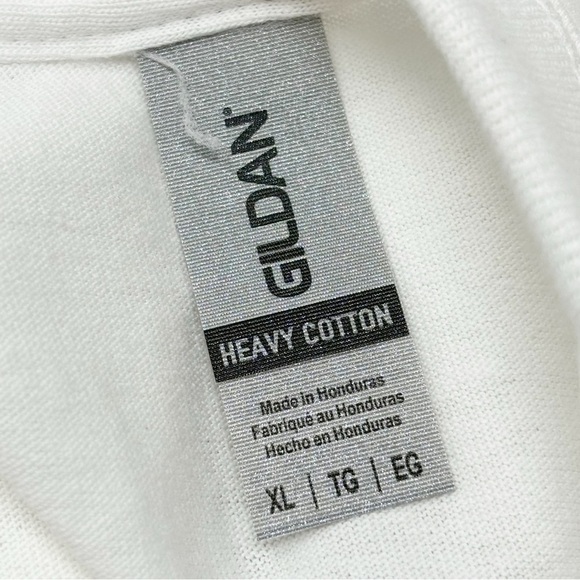 GILDAN Women’s White Graphic Tee QUEEN ELIZABETH II RECOLLECTIONS MAY VARY Sz XL - Picture 5 of 6